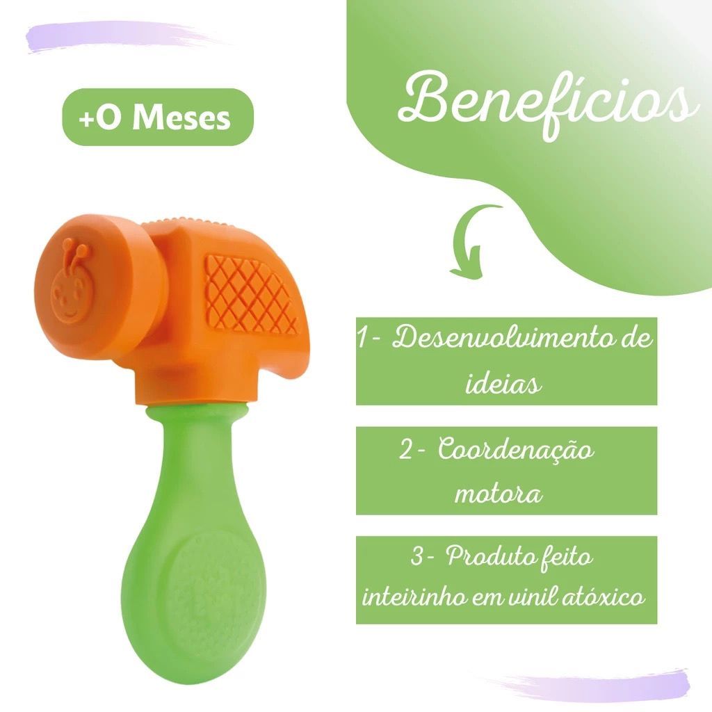 Brinquedo Martelinho I Antil Mordedor Ultra Macio Bee Toys Melhor