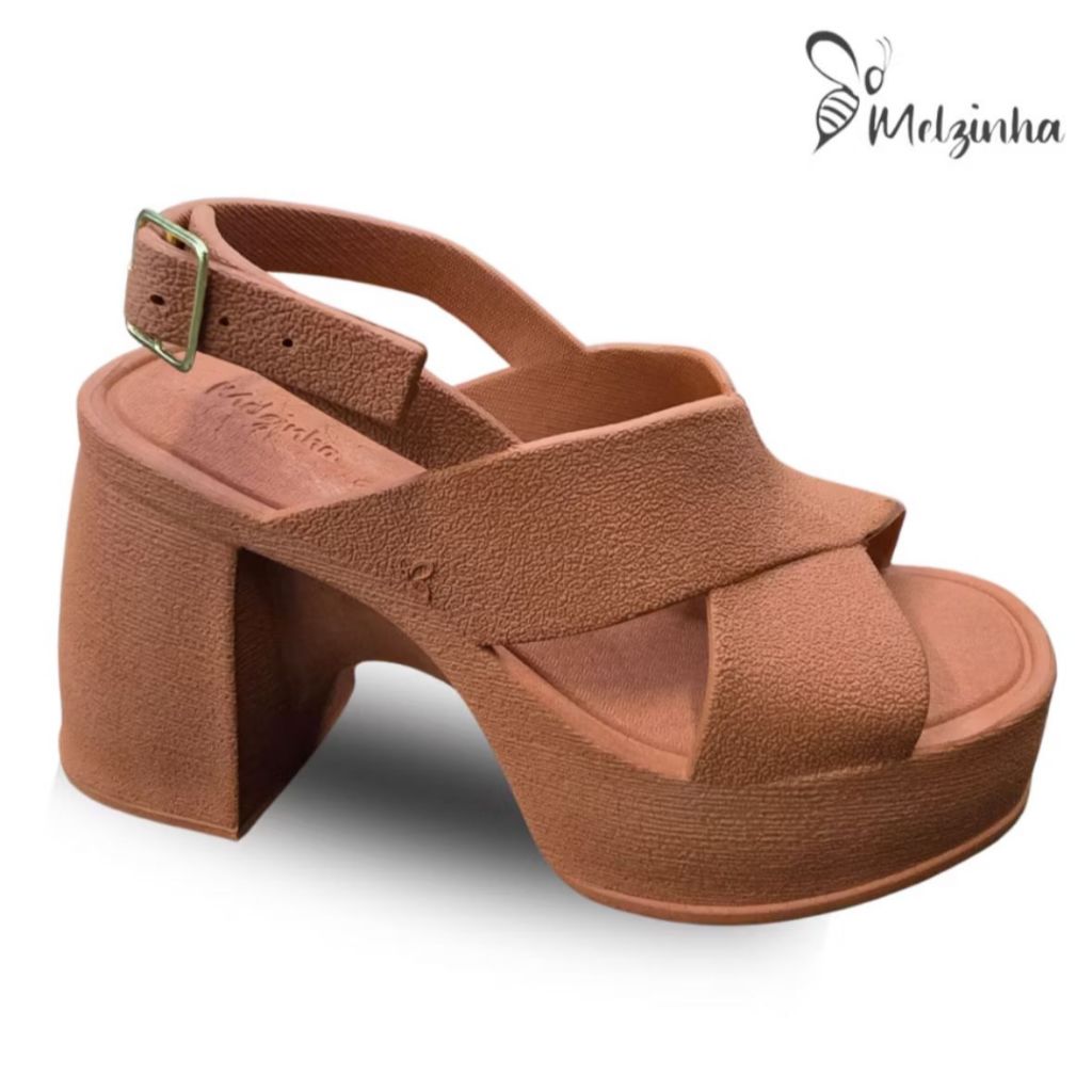 Tamanco Meia Pata Sandália Salto Alto Plataforma Confortável Blogueiras em Oferta na Shopee