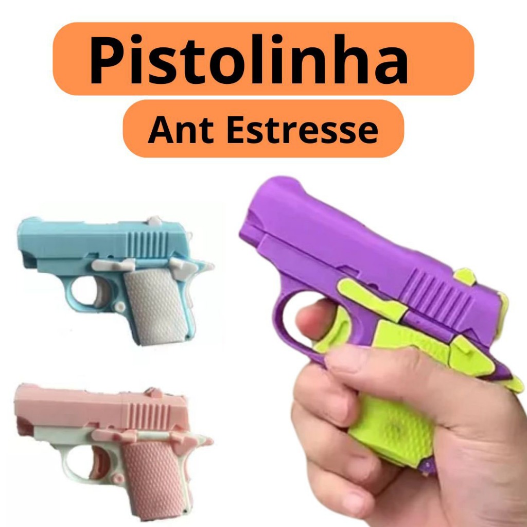 Pistolinha Ant Stress Arminha Satisfatoria Colorida Com Trava em Oferta na Shopee
