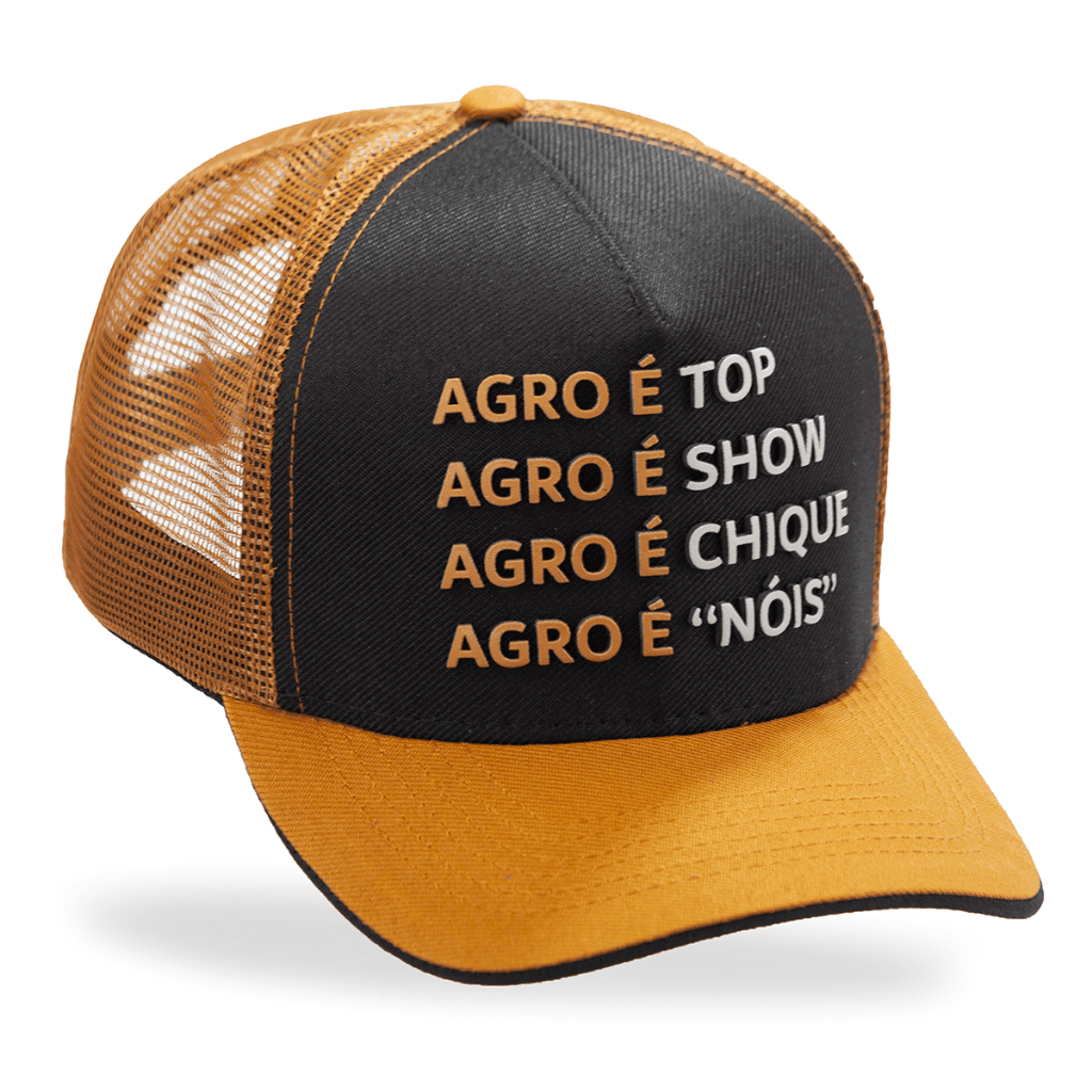 Boné Trucker Preto Agro é Chique Agro é Nóis Agro é Top Agro é Show