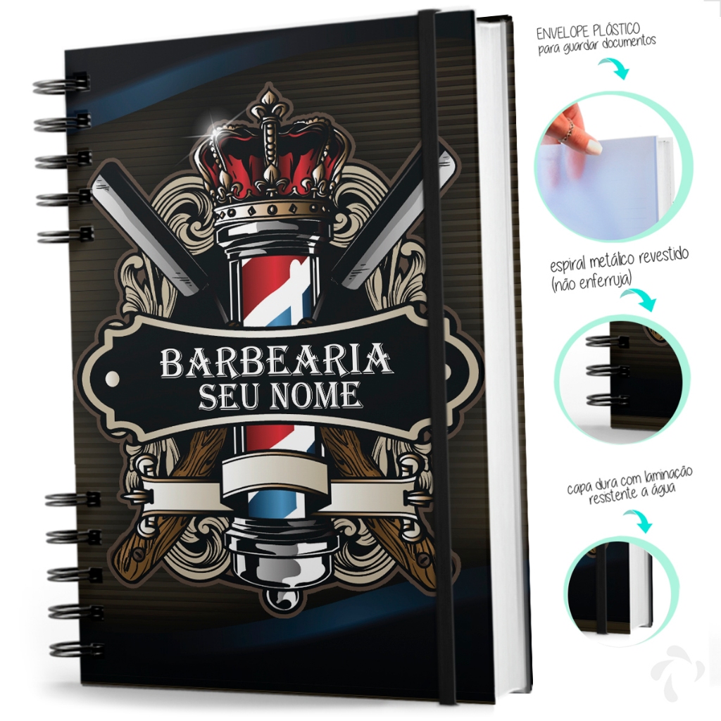 Agenda 2026 Barbearia - Personalizada Com Forma De Pagamento