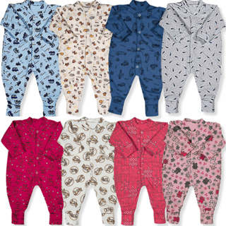 Kit 4 Peças Macacão Bebe Malha Estampado Menina E Menino em Oferta na Shopee