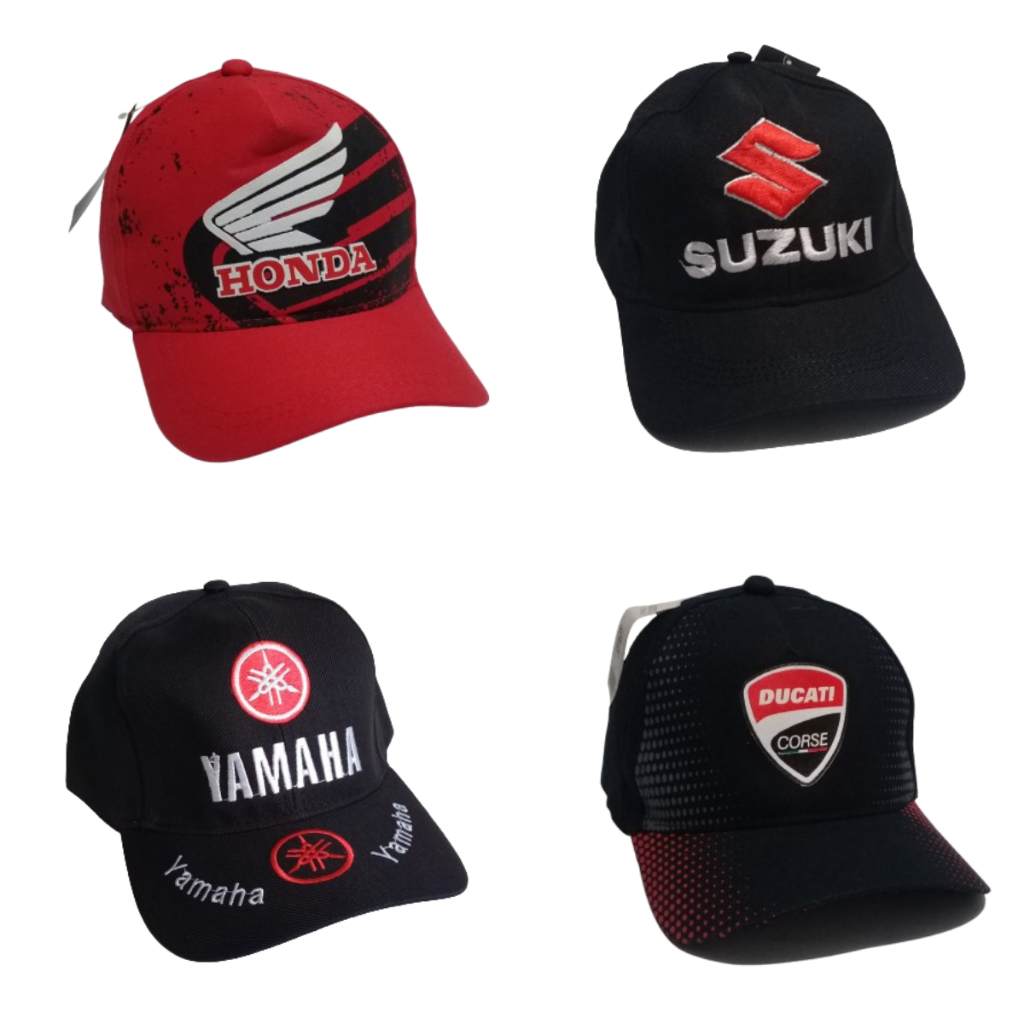Boné Moto GP Honda Yamaha Ducati Suzuki Aba Curva Ajustável Vários Modelos