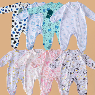 Macacão Bebê Pezinho Amore Sortido Menina Menino com Ziper 100% Algodão em Oferta na Shopee