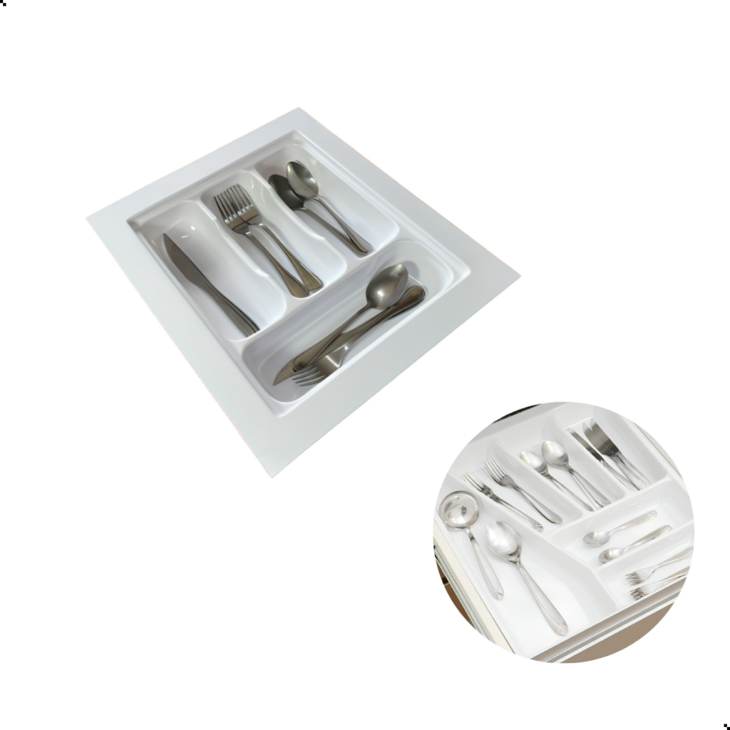 Divisor De Talher Og-24 Branco/Cinza 347 X 407mm Moldplast/porta Talher/organizador De Talher