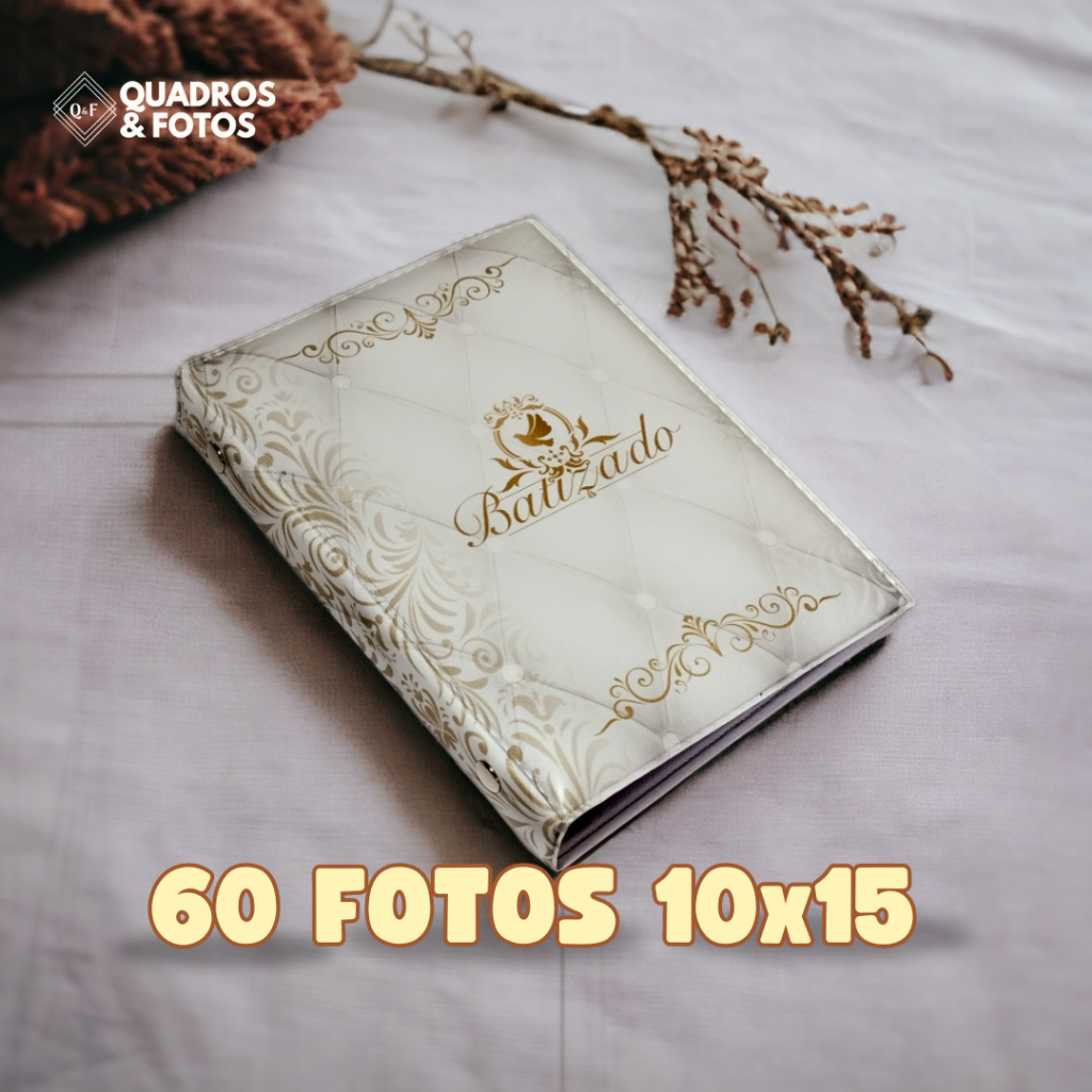 Álbum para 60 fotos 10x15 de Batismo em Oferta na Shopee