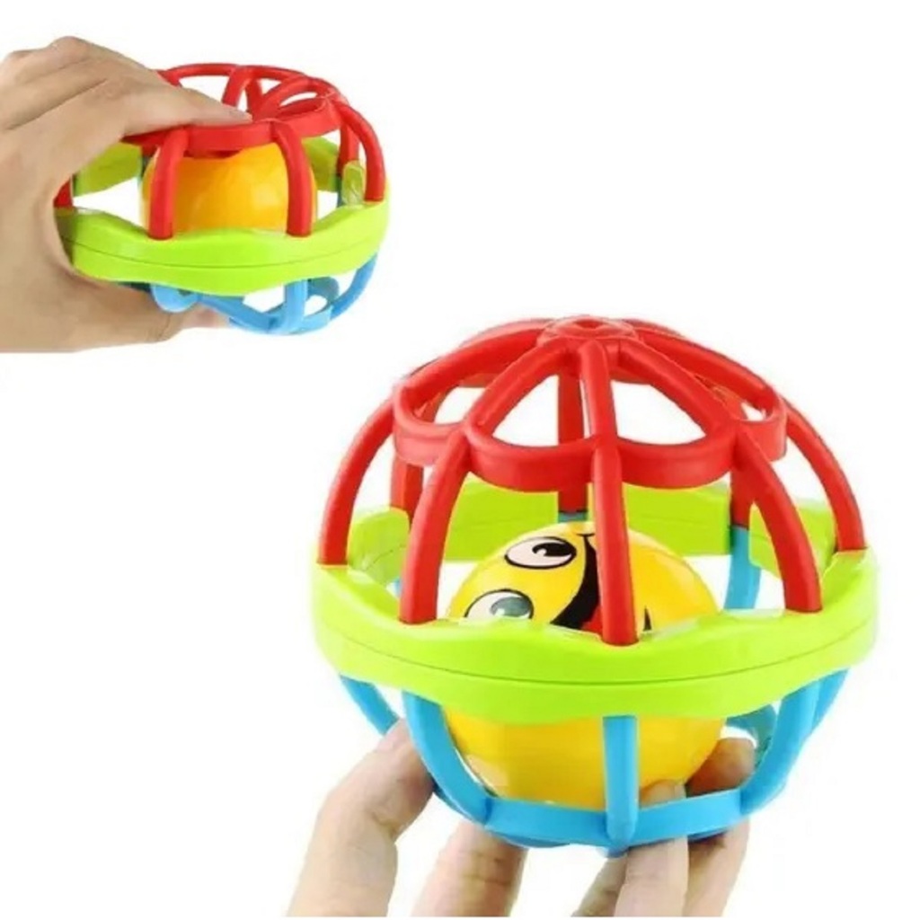 Brinquedo De Mão Bola Para Bebe Chocalho Bolinha do Bebê Mordedor De Silicone Macio Interativo Sensorial Dentição