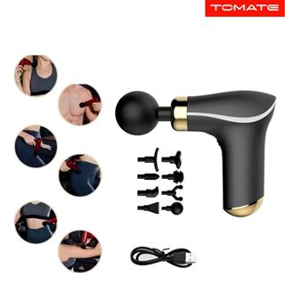 Pistola De Massagem Elétrica Massageador De Tecidos Profundos Com 8 Pontos Tomate AM-016