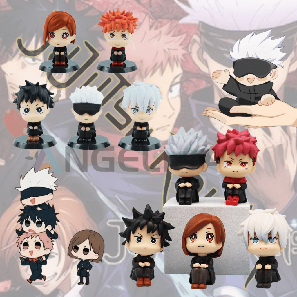 Boneco Jujutsu Kaisen Figure de Ação Bonecos de Ação  Decoração Anime Miniatura Action Figure Satoru Gojo - Yuji Itadori-Megumi Fushiguro-Kugisaki Nobara
