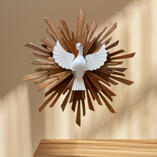 Lindo Resplendor Divino Espírito Santo Em Madeira Maciça Artesanatos Rústico Artigos Religiosos em Oferta na Shopee
