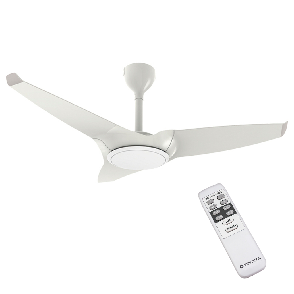 Ventilador de Teto Ventisol Flow Com Controle Branco Bivolt em Oferta na Shopee