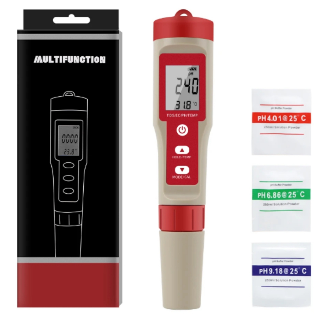 Medidor de Condutividade 4 em 1 PH/TDS/EC/TEMP - Envio Imediato com Nota Fiscal em Oferta na Shopee