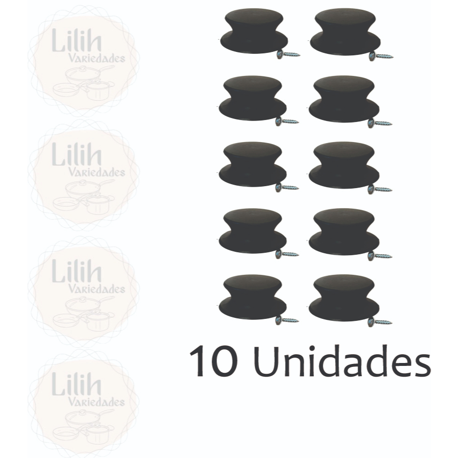 Puxador De Pomel Para Tampas Conjunto Com 10 Peças