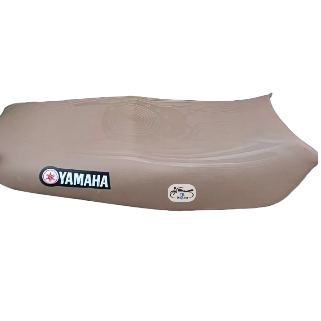 Capa Banco Emborrachada Ybr Xtz 125 Factor 125/150 Fazer 250 Lander 250 Crypton Logo Yamaha Marrom