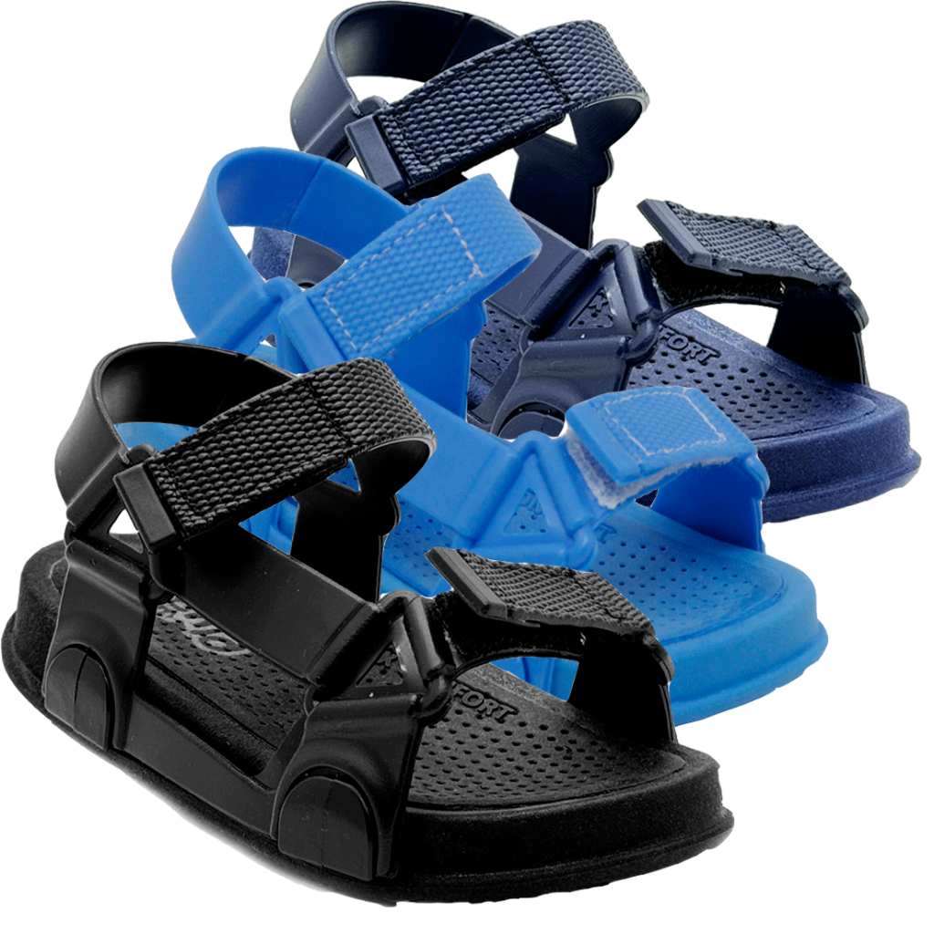 Papete Sandália Infantil Plugt Unissex Macia Calce Fácil Confortável Leve Antiderrapante Dia Dia