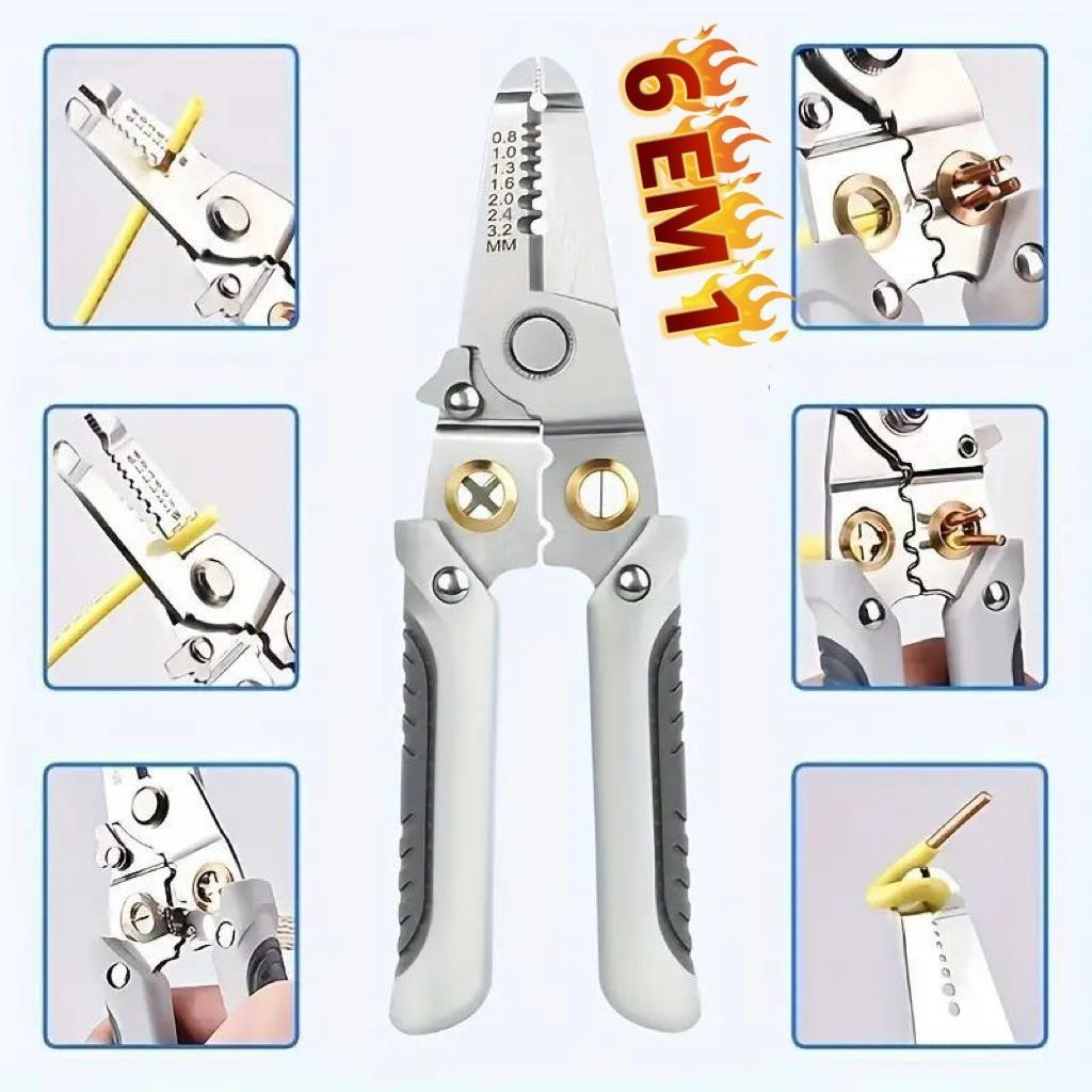 Alicate De Crimpagem Multifuncional Decapagem Descascadores de Fio Torção Separação Ferramenta em Oferta na Shopee