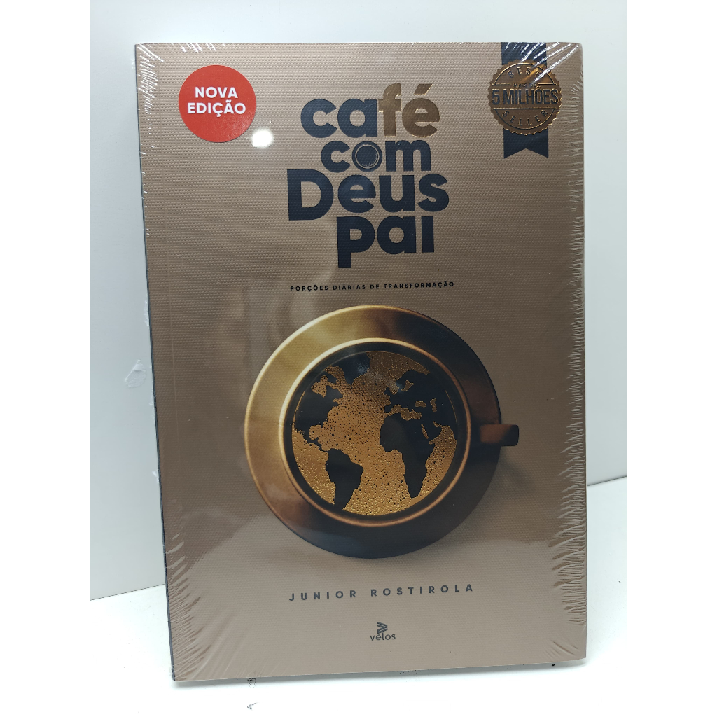 Livro Café com Deus Pai 2025 Capa Dourada + Saquinho  de Presente De Brinde Envio Imediato
