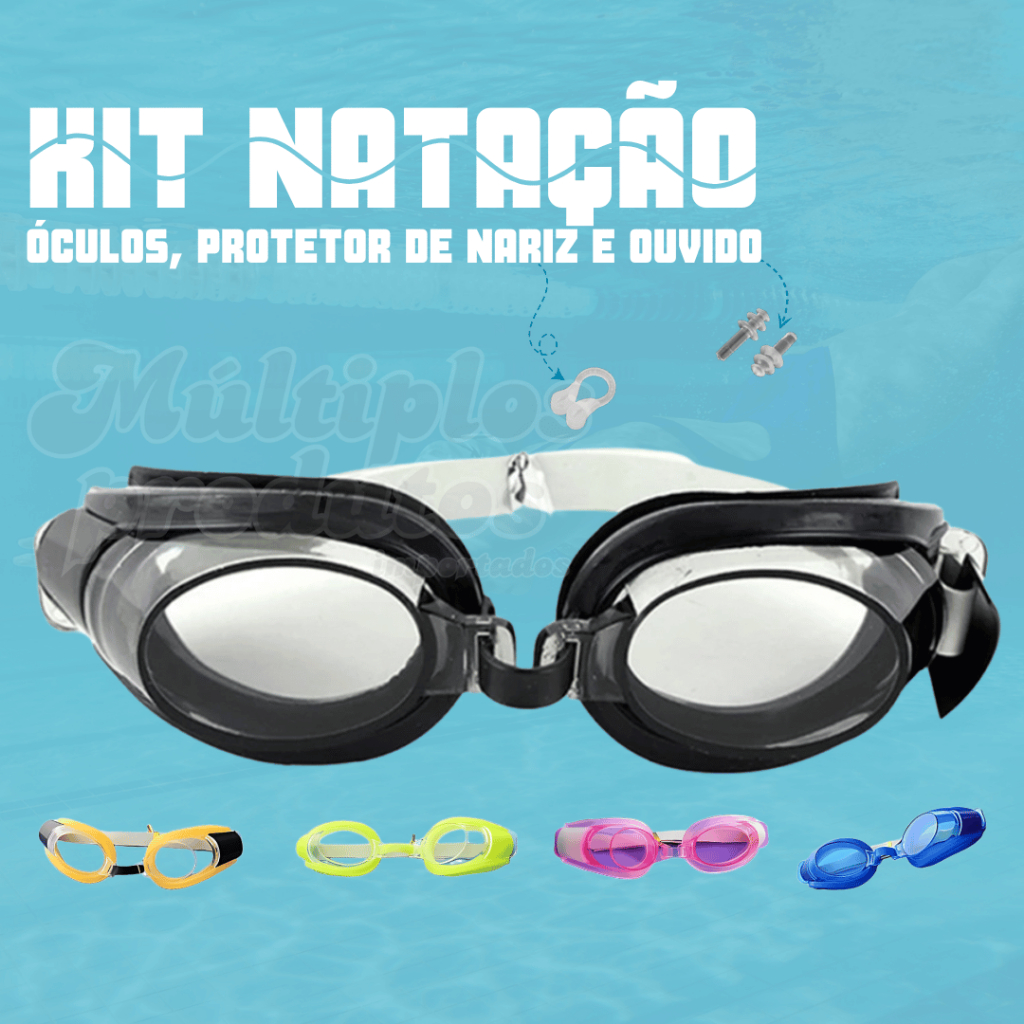 Óculos de Natação Coloridos Infantil Mergulho Piscina