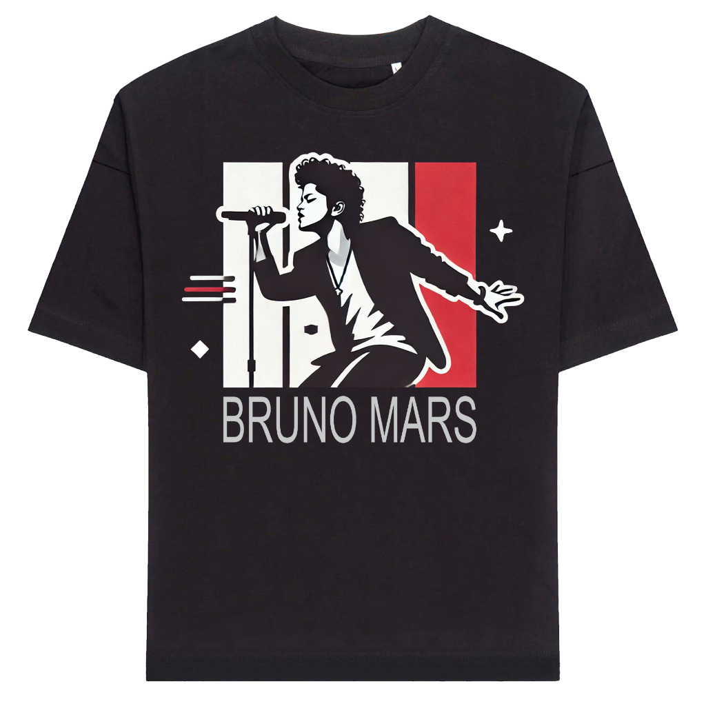 Camiseta Oversized Masculina Feminina Unissex Bruno Mars – Estilo Vintage e Conforto 2024
