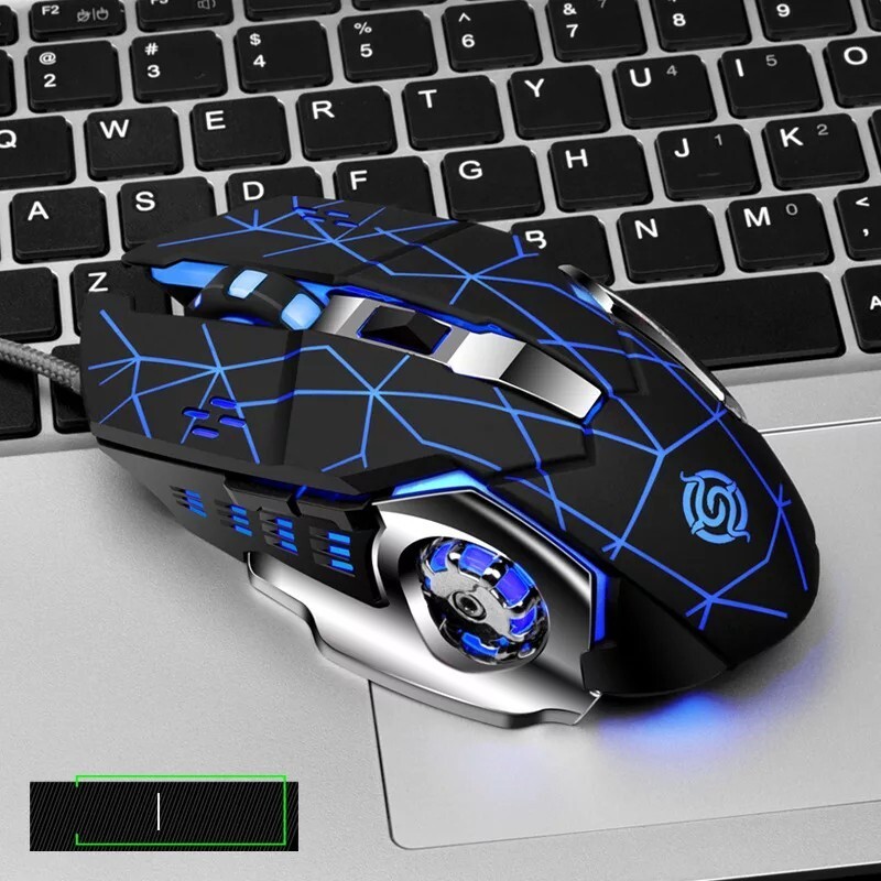 Mouse Gamer K-Snake - com fio reforçado USB - C/ driver para controle de iluminação -  LED 7 Cores RGB - PC