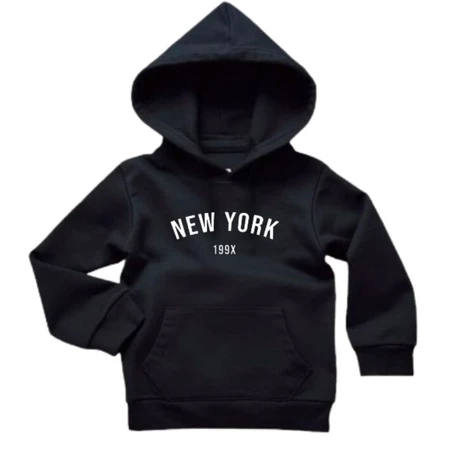 Moletom Canguru Unissex  New York Blusa de Frio Com Capuz Algodão Peluciado Canguru