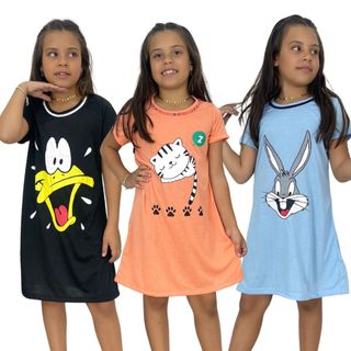 Camisola Infantil Personagem / Camisola Manga Curta em Oferta na Shopee