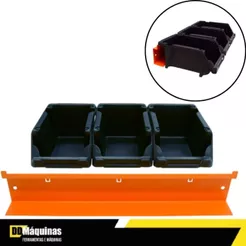 Kit Organizador com 3 Gavetas + Suporte para Painel de Ferramentas - Presto