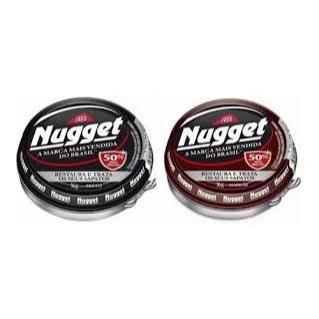 Kit 2 Graxa para Sapato em Pasta Preta + Marrom  Nugget Lata 36g