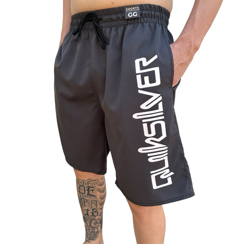 Bermuda Quiksilver Elastano De Elástico