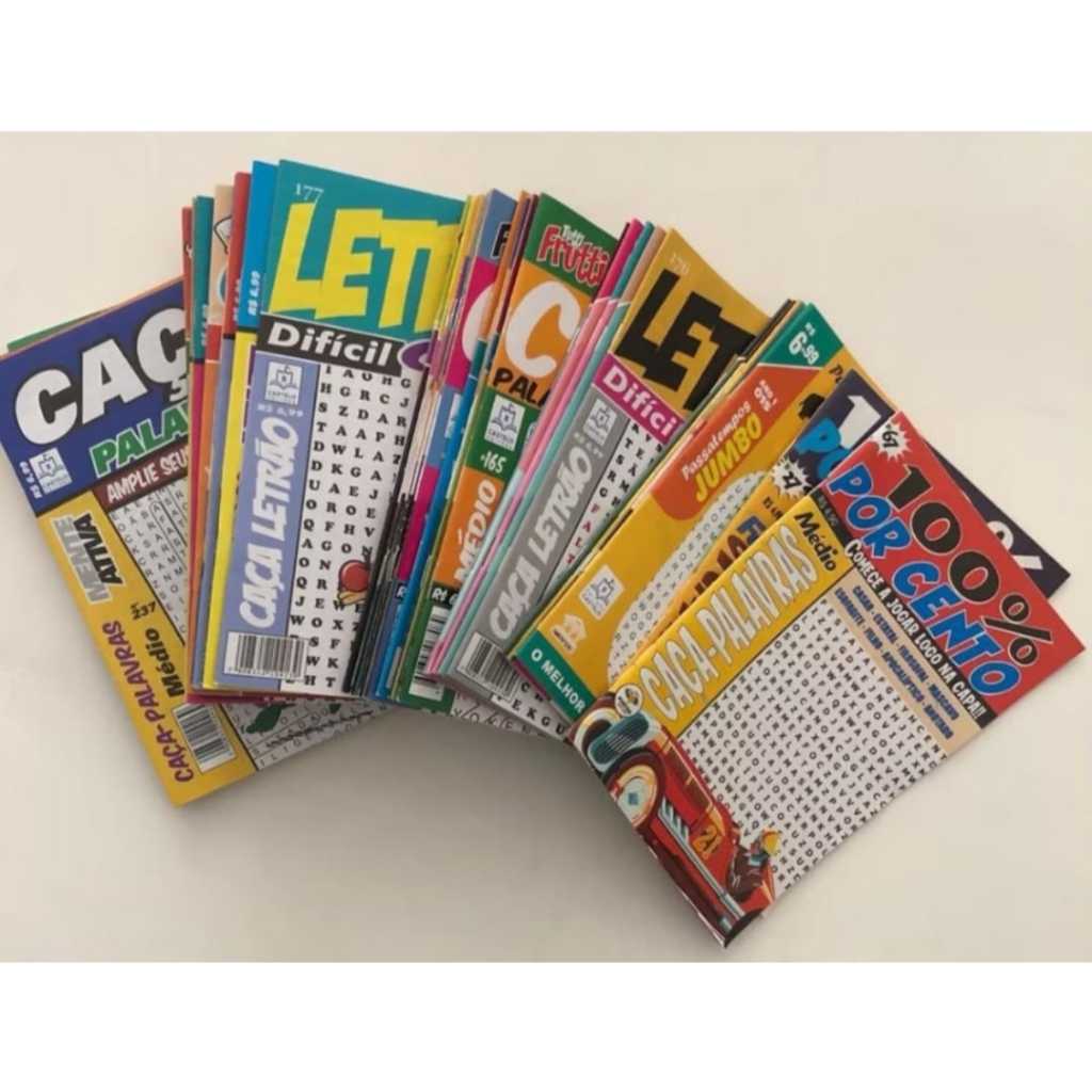 KIT 50 PASSATEMPO - CAÇA PALAVRA (SEM REPETIÇÃO)