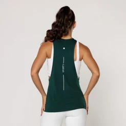 Regata Fitness Feminina Viscolycra Academia Verde Estampada Lot Fitness