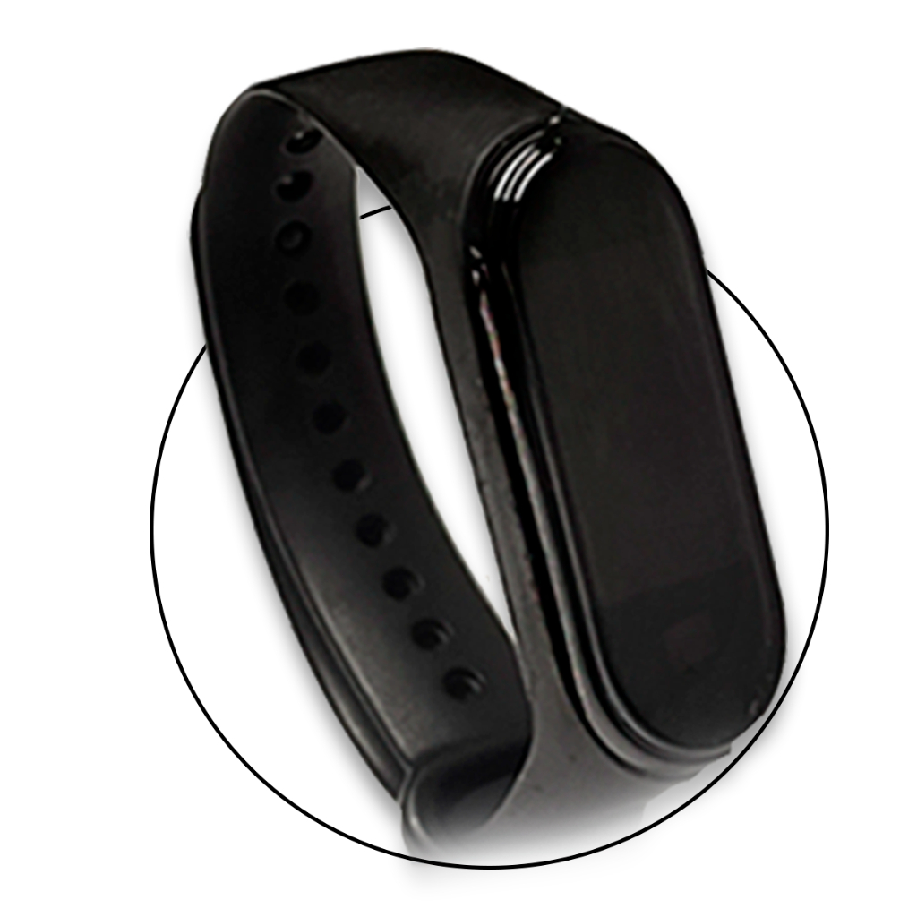 Relógio LED Pulseira Preto Confortável Bonito Estiloso Moderno Esportivo