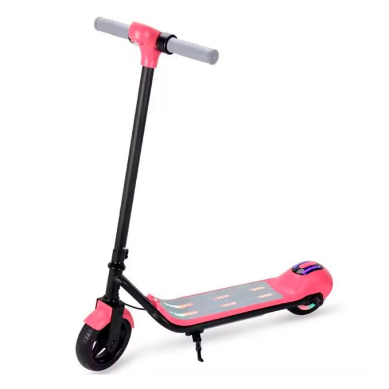 Patinete Infantil Elétrico 2 Rodas Com Luzes Led Bluetooth Integrado Kids Portátil Cor Rosa Brinovar