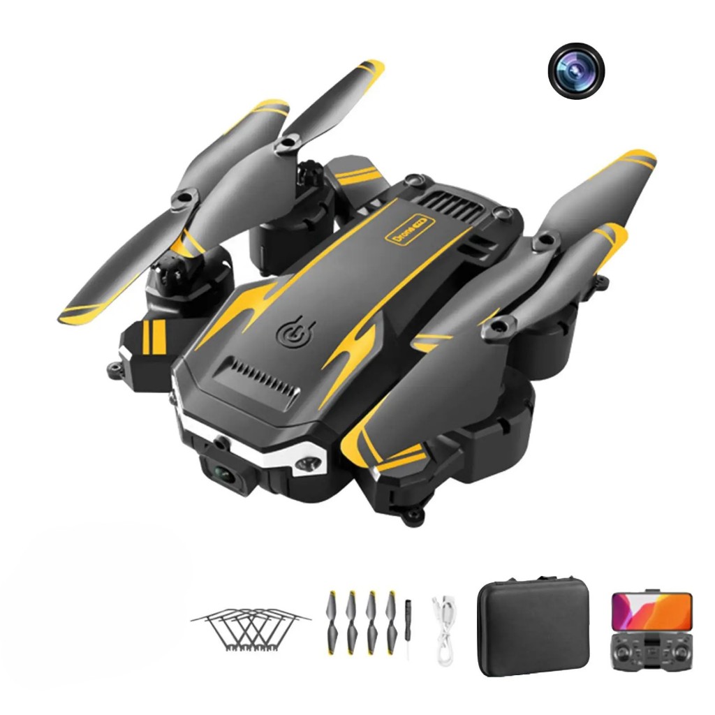 Drone G6 8K Profissional - kit 1 até 3 Baterias, Anti-Obs. Câmera, Vídeo/Foto, Wi-Fi, 360