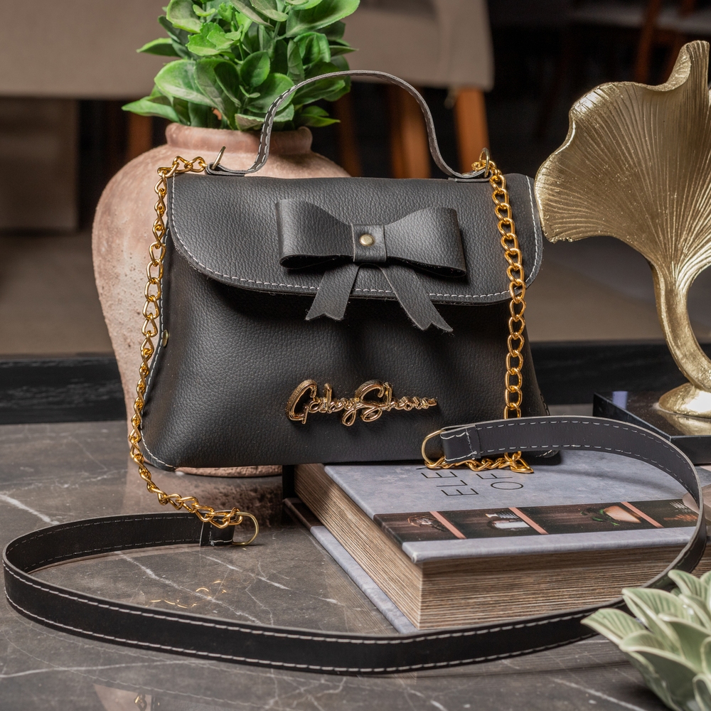 Gaby Show Baúzinho Laço Bolsa Feminina, Couro Sintético, Bolsa Pequena De Festa Corrente Transversal em Oferta na Shopee