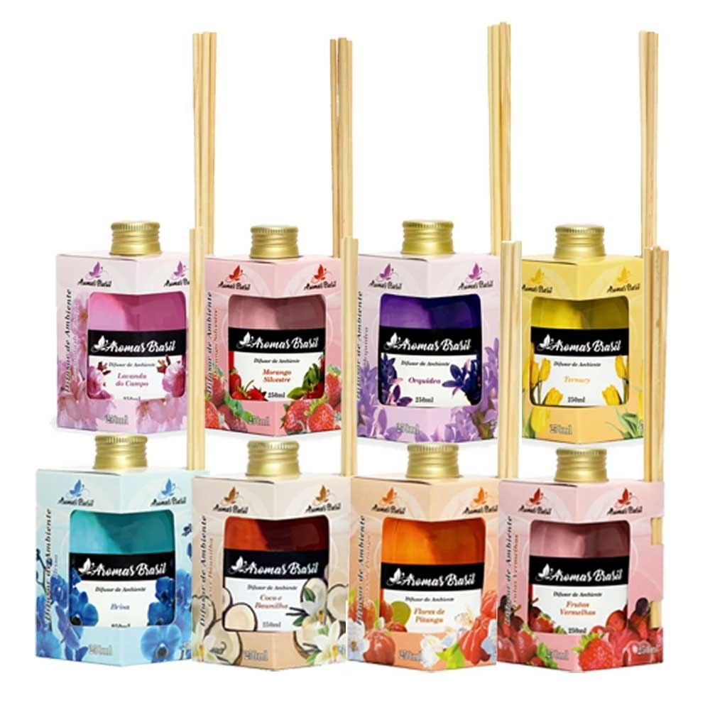 Difusor Aromatizante de Varetas Aromas Brasil 250ml em Oferta na Shopee