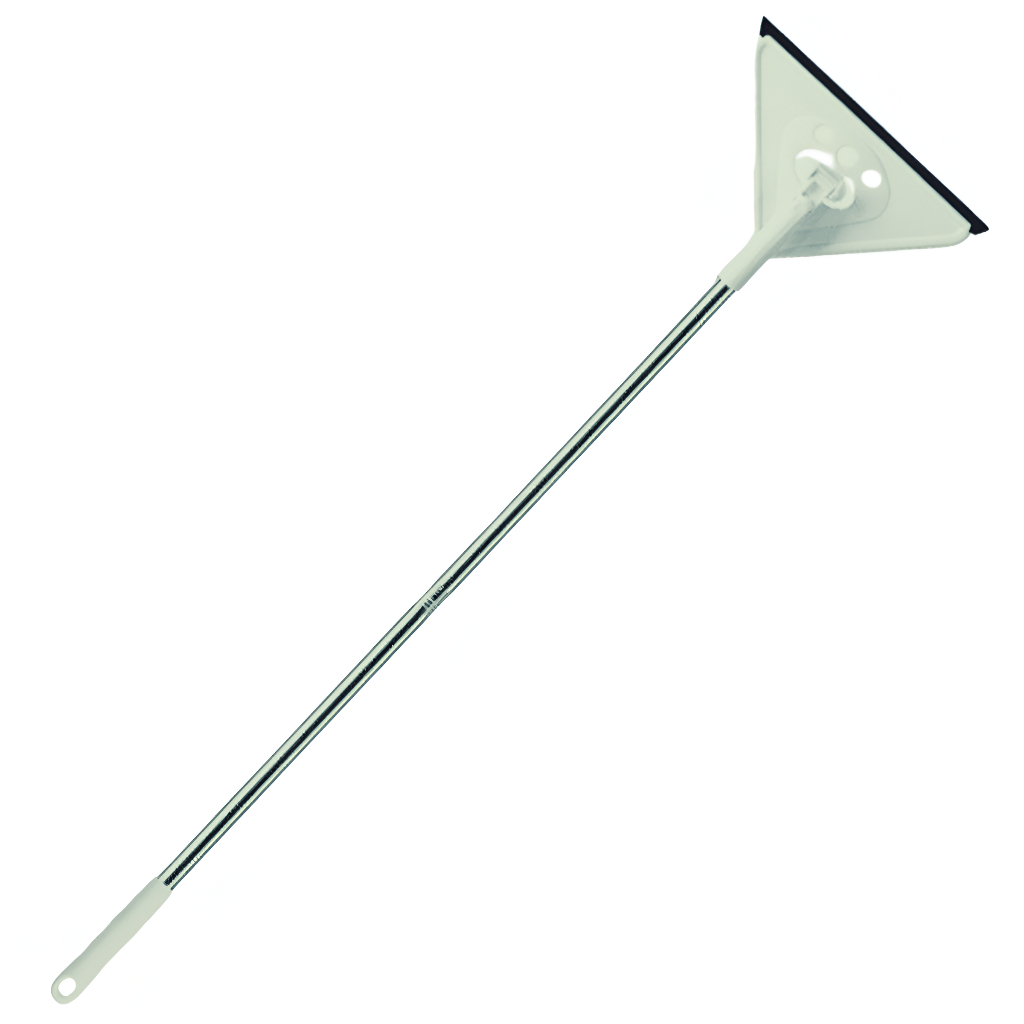 Rodo Mop Limpador De Vidros Triangular Microfibra Extensor Limpa Seca