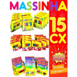 15 Caixinha De Massinha De Modelar Colorida Kit Festa Aniversario Lembracinha Prenda Festa Criança