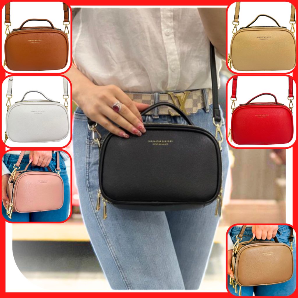 Bolsa Feminina Pequena Alça Transversal Tiracolo Lado Lateral Mão Marca Famosa Veryrio Original Luxo