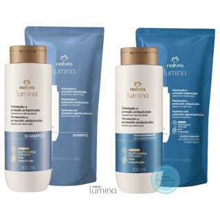 Linha Lumina Natura Shampoo e Condicionador (Cabelos Lisos) Hidratação e Proteção Antipoluição em Oferta na Shopee