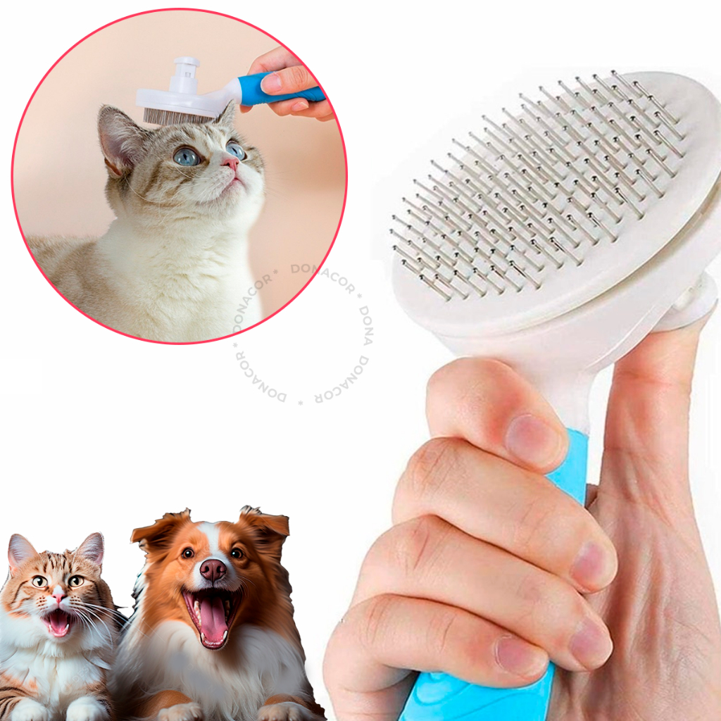 Rasqueadeira Pet Escova para Cachorro Gatos Removedor de Pelos Tira Pelos Pet