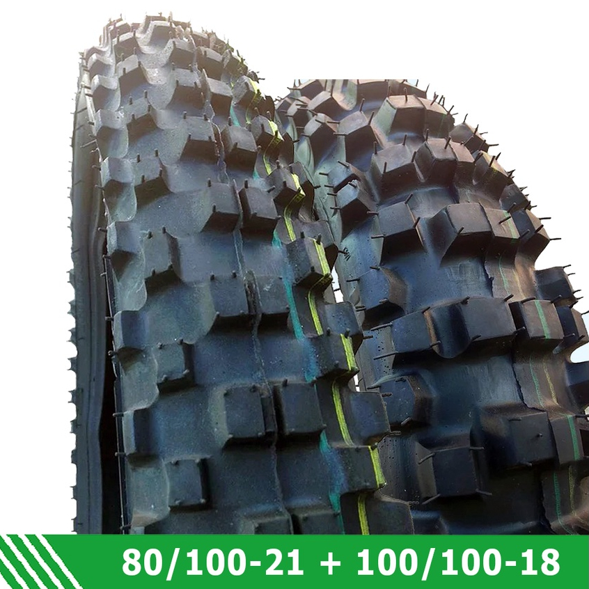 Par Pneu TRILHA Xre 300 Tornado Lander 250 CB 400 CB 450 TDM 100/100-18 + 80/100-21 em Oferta na Shopee