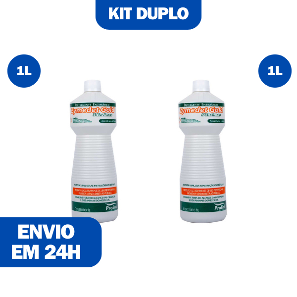 kit 2 detergentes enzimáticos Zymedet Gold 5 Enzimas 1L
