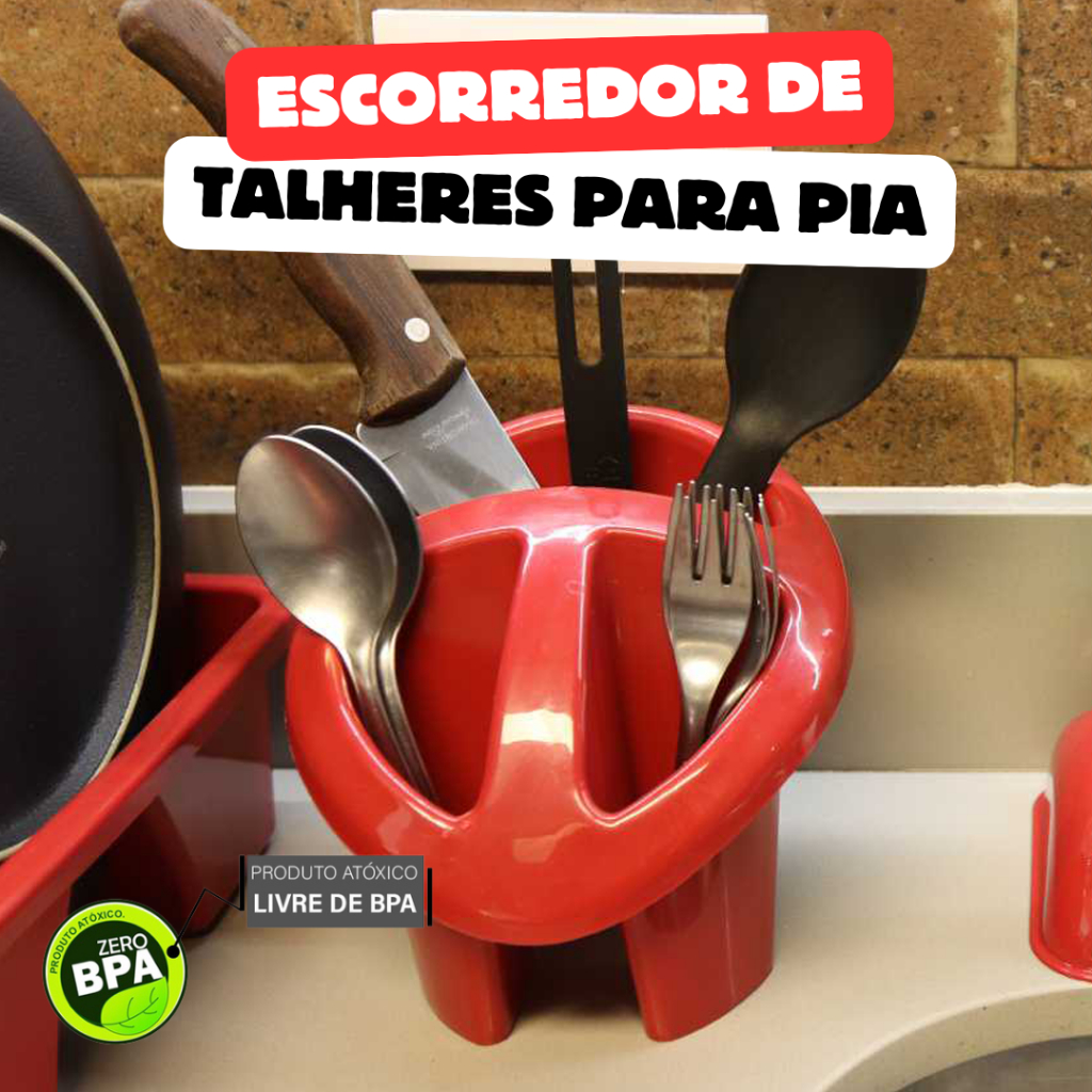 Escorredor de Talheres Plástico Uninjet Pratico e Útil