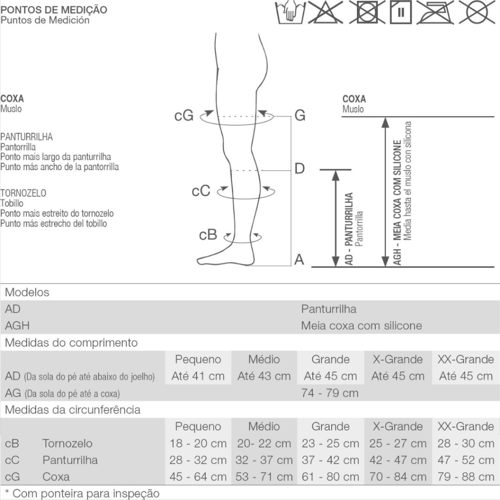 MEIA 3/4 VENOSAN AES AD PANTURRILHA 18MMHG PÉ ABERTO BRANCA ESTÉRIL — imagem 2 de 2