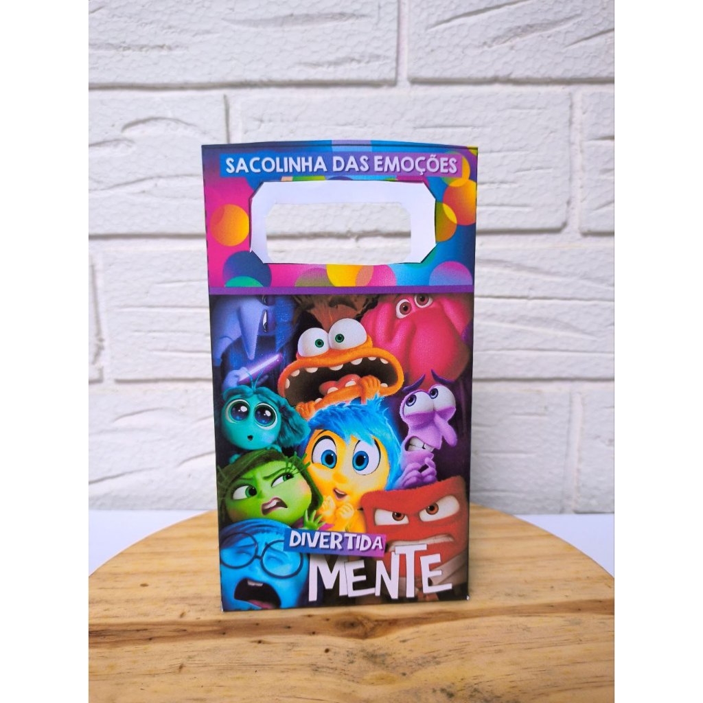 Sacola Personalizada Divertidamente PEGUE E MONTE Decoração Lembrancinhas  Aniversário Personalizadas  Festa Infantil