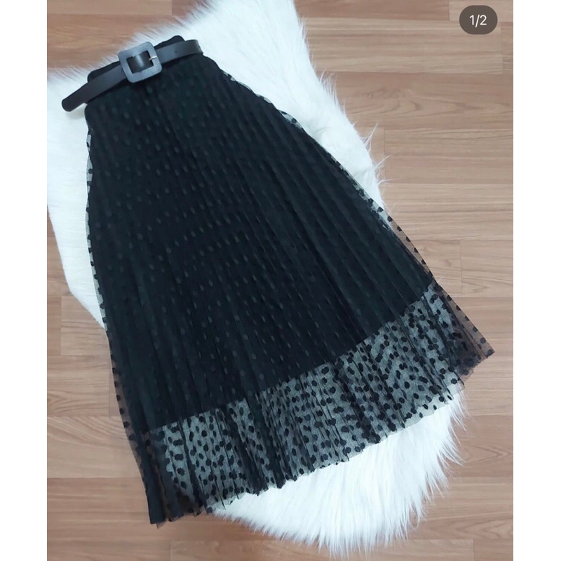 Saia midi tule feminino Com cinto PP P M G GG