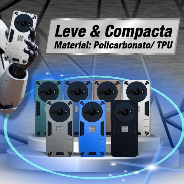 Capa Capinha Anti Shock Armadura + Película Para Xiaomi Redmi A3 - detalhe