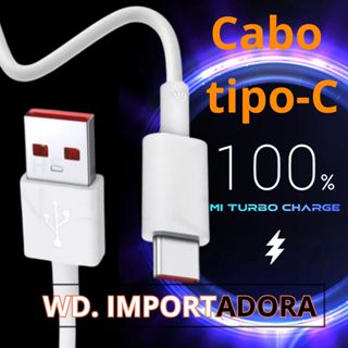Cabo Xiaomi Ativa Mi Charge Turbo USB Tipo C Turbo 1 Metro 6A em Oferta na Shopee