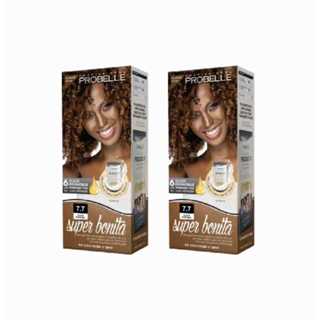 Kit Com 2 Unidades De Tintura Probelle Super Bonita 7.7 Louro Marrom em Oferta na Shopee